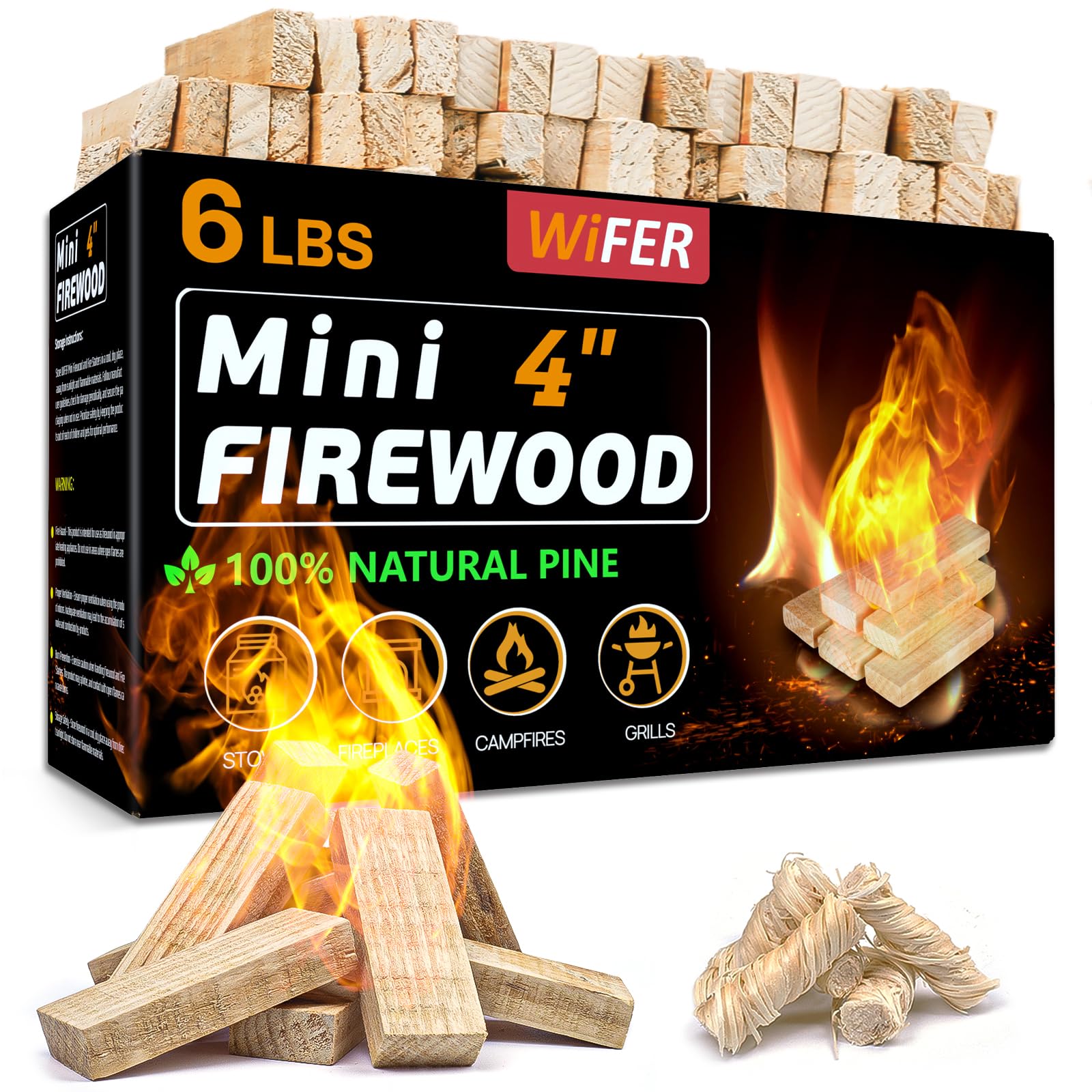 Amazon.com : WiFER Mini Fire Stick with Fire Starter, 4'' Kiln